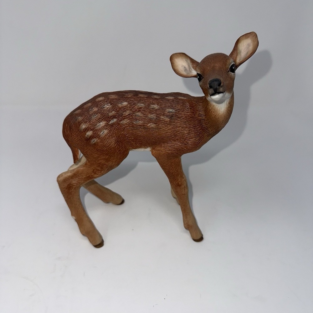 Lenox Burmese Brow-Antlered Deer Figurine, Fine Porcelain,  Vintage